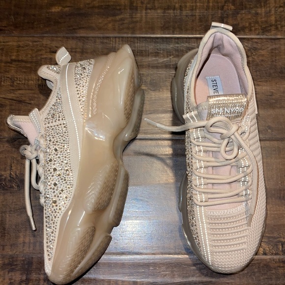 COPY - Steven Madden Gold Rhinestone Maxima Shoes - Picture 3 of 3